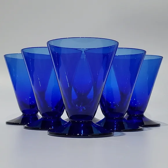 (6) Cobalt Blue 2oz Double Shot, Cordial, Shooter, Sake, Liquor, Shooter Glasses - Picture 1 of 10